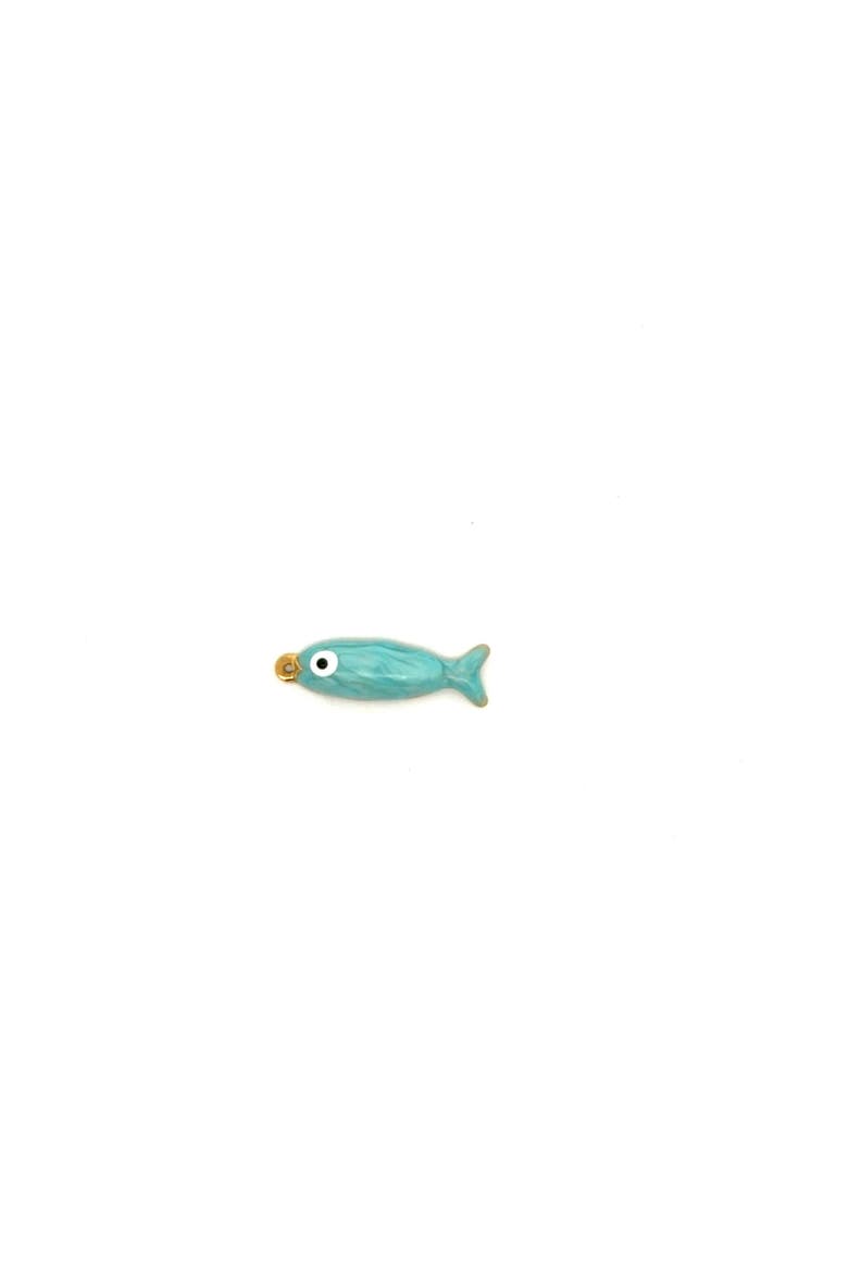 Coastal Enamel Fish Pendant, Main, color, Blue