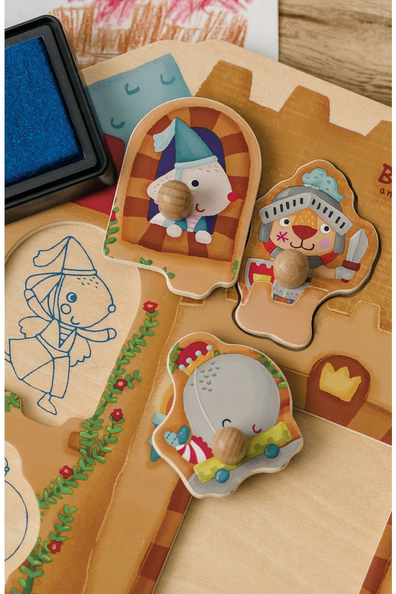 Bababoo Lion Castle Stamp Game Puzzle, Alternate, color, Beige