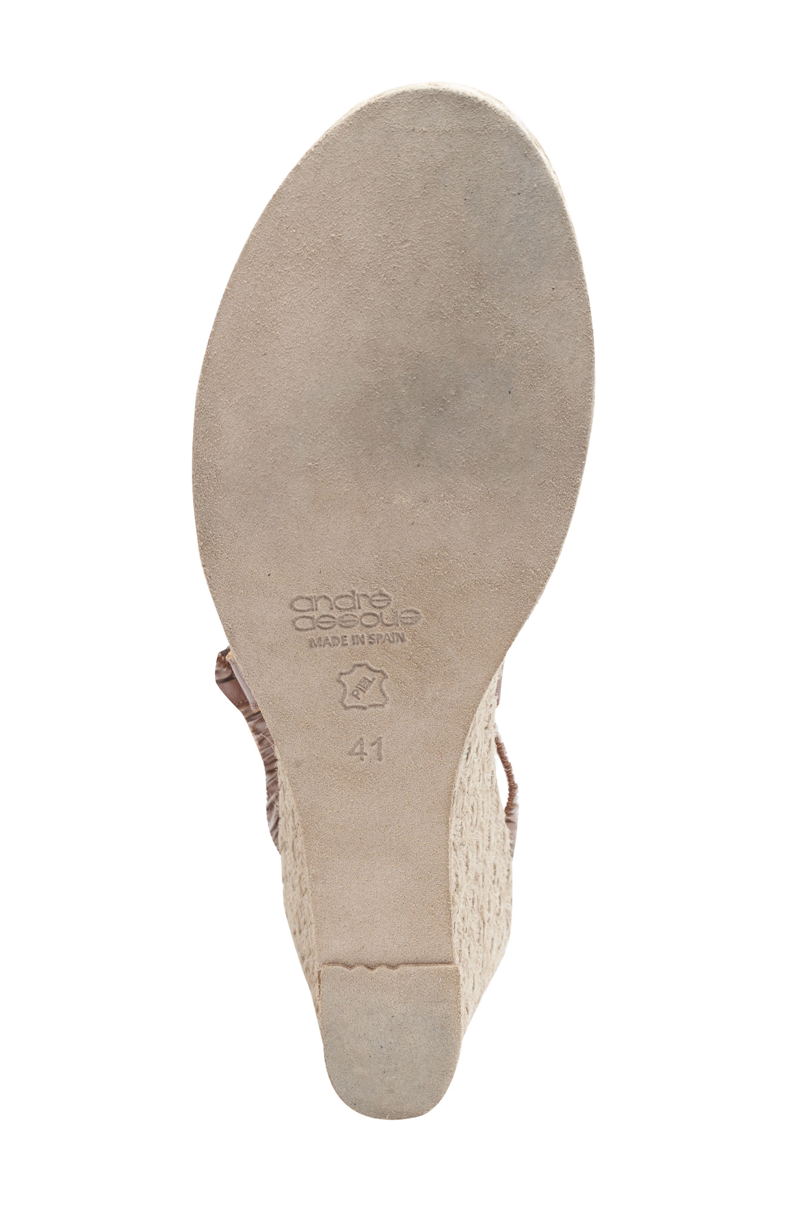 André Assous Alberta Espadrille Sandal, Alternate, color, Cuero/ Clear Nappa Leather