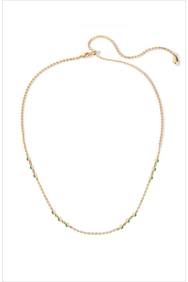 Verdant Whisper Necklace, Main, color, Gold & Green