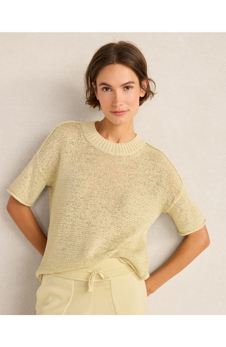 Haven Well Within Organic Cotton Linen Tape Yarn Sweater, Main, color, Celery Leaf