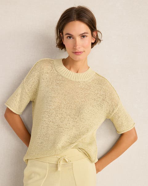 Organic Cotton Linen Tape Yarn Sweater