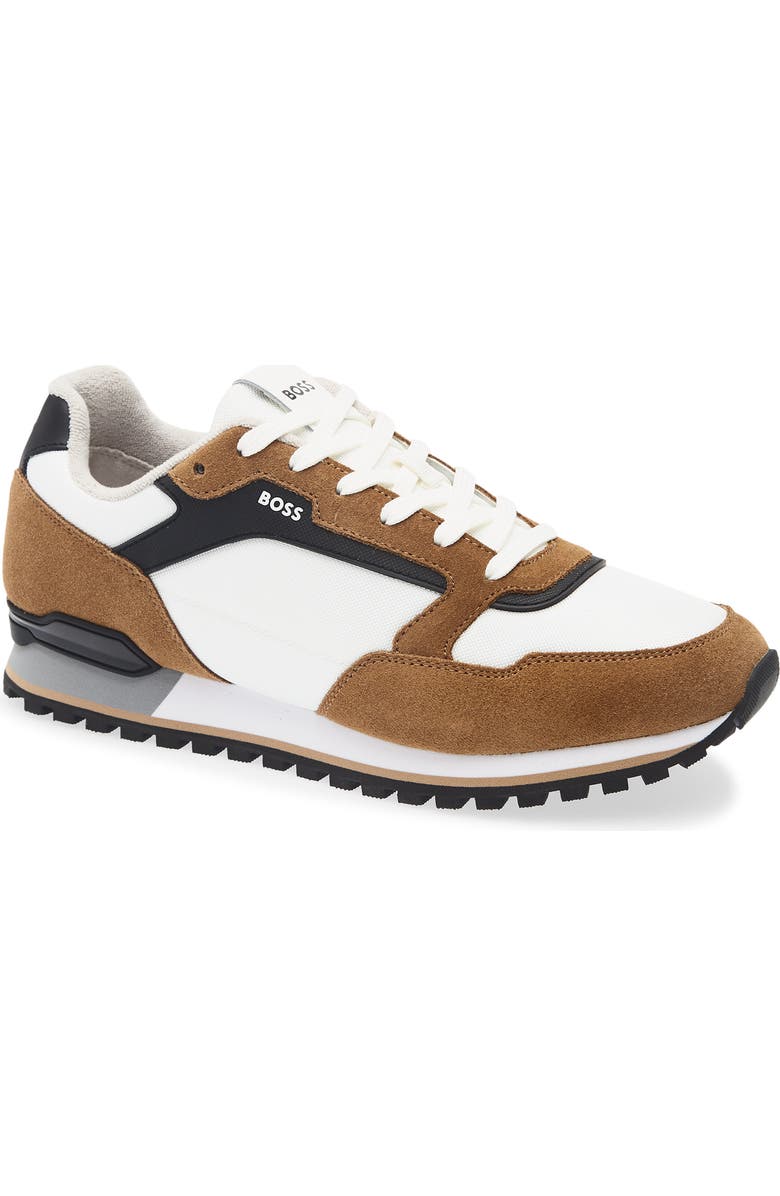 BOSS Parkour Runn Sneaker, Main, color, Beige