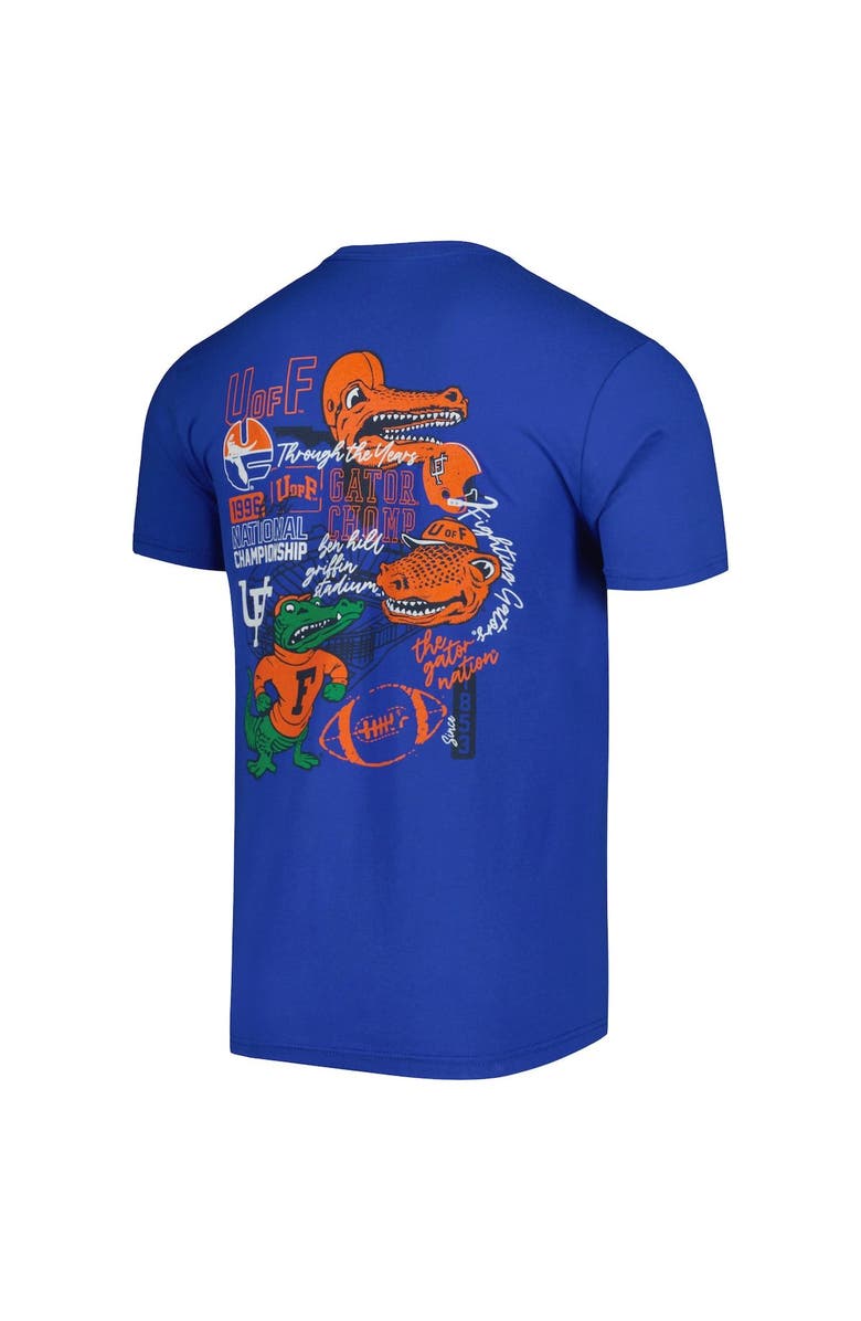 IMAGE ONE Men's Royal Florida Gators Vintage Through the Years Two-Hit T-Shirt, Alternate, color, 