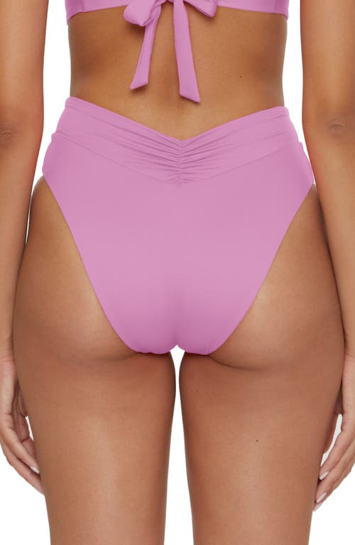 Shop Becca Color Code High Waist Bikini Bottoms In Orchid