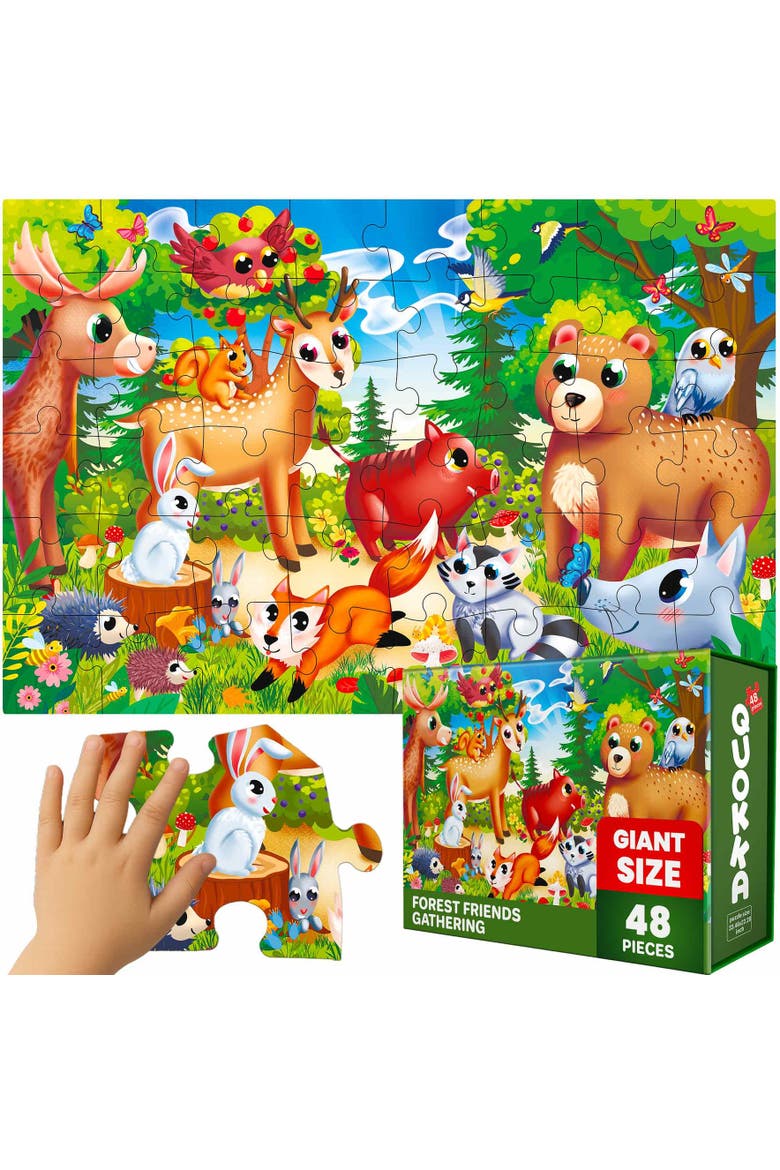 Giant Floor Kids Jigsaw Puzzles - Interactive Learning and Play, Main, color, Forest