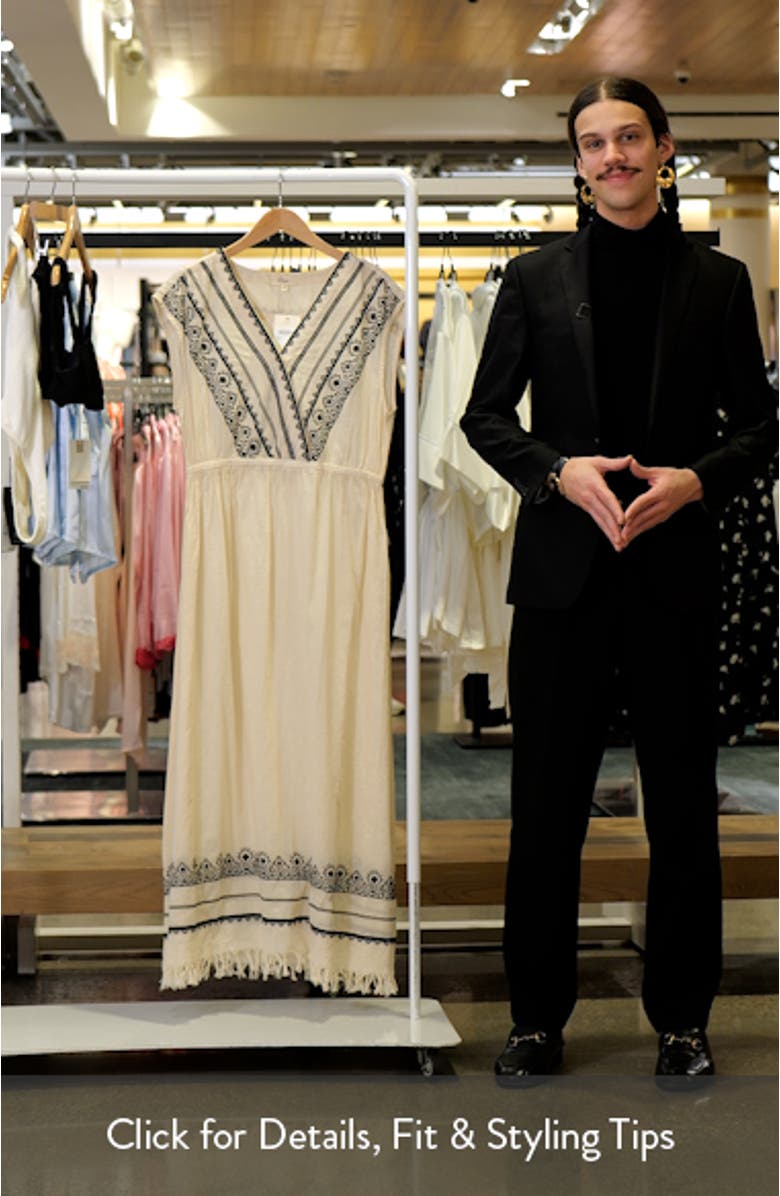 Embroidered Cover-Up Maxi Dress, sales video thumbnail