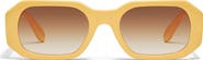 QUAY Hyped Up 53mm Square Sunglasses