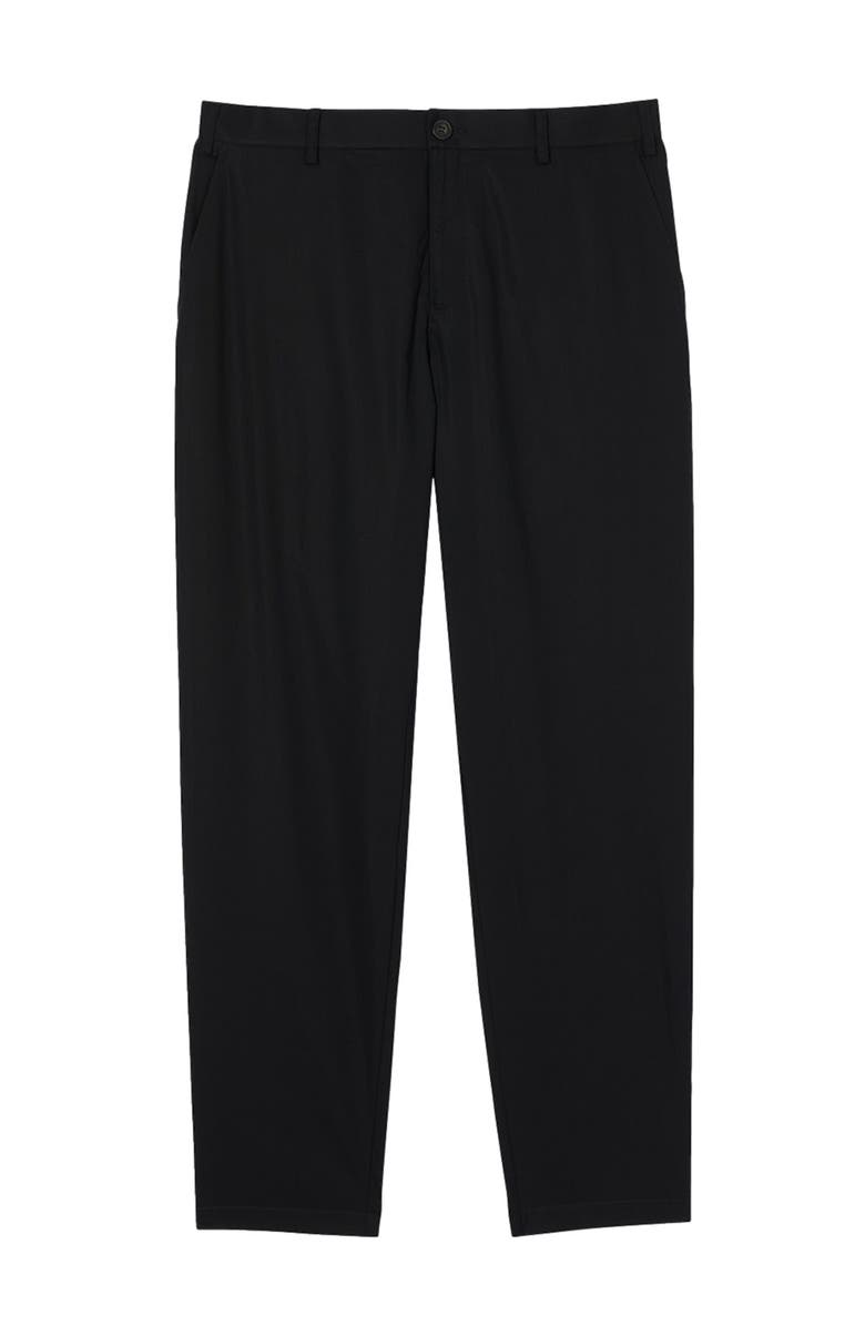 SANDRO Cotton tapered trousers, Alternate, color, Black