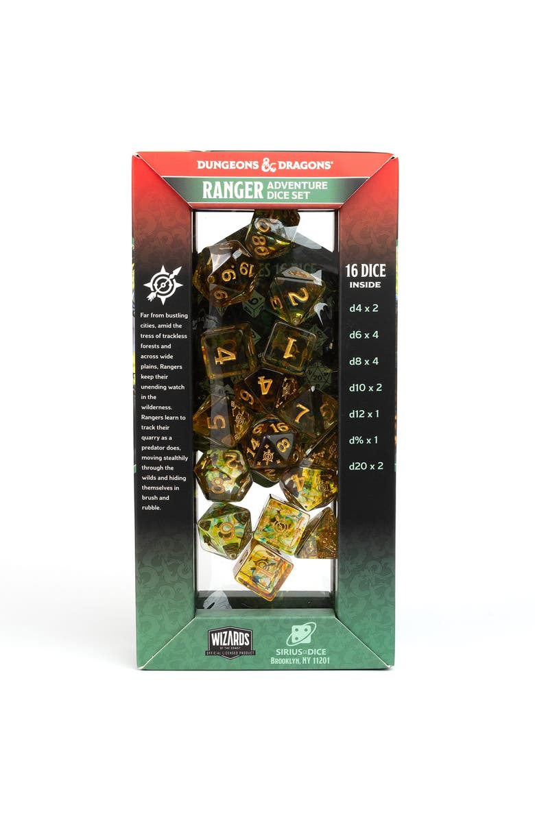 Dungeons & Dragons D&D Adventure Dice, 16 Pieces, Alternate, color, Multicolored