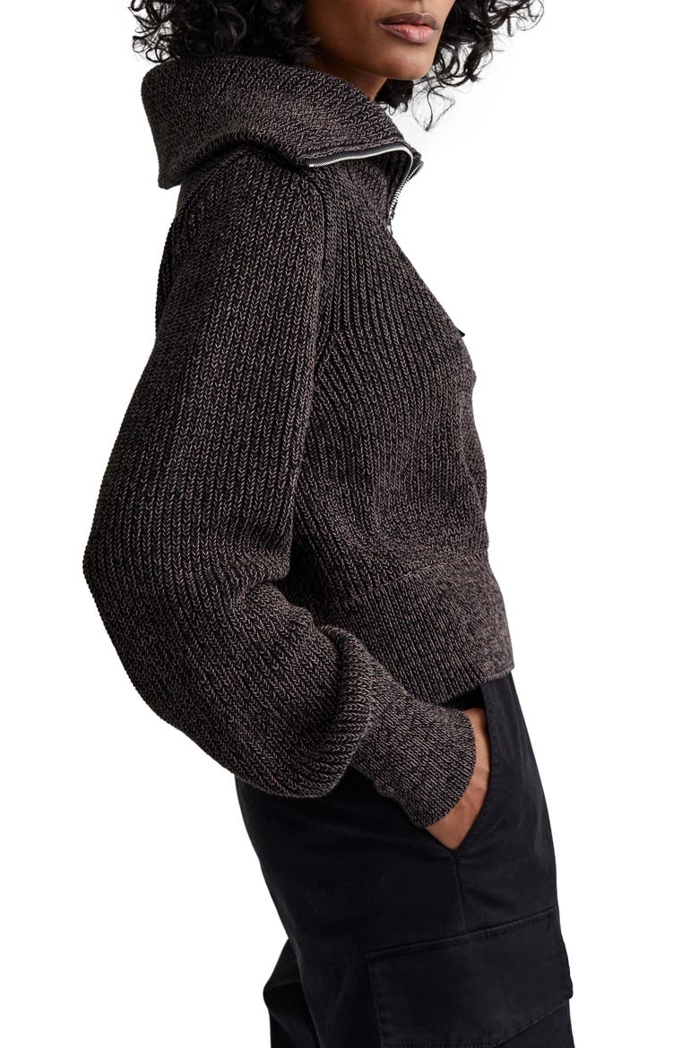 Mentone Half Zip Sweater, Alternate, color, BLACK SPECKLE