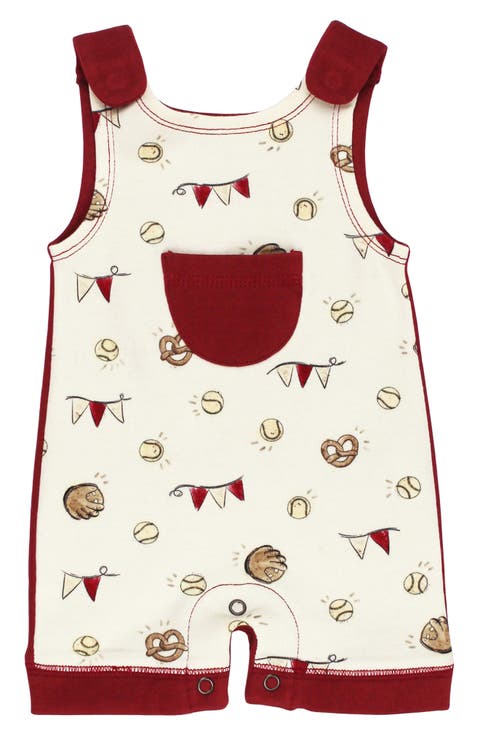 Print Sleeveless Organic Cotton Pocket Romper (Baby)