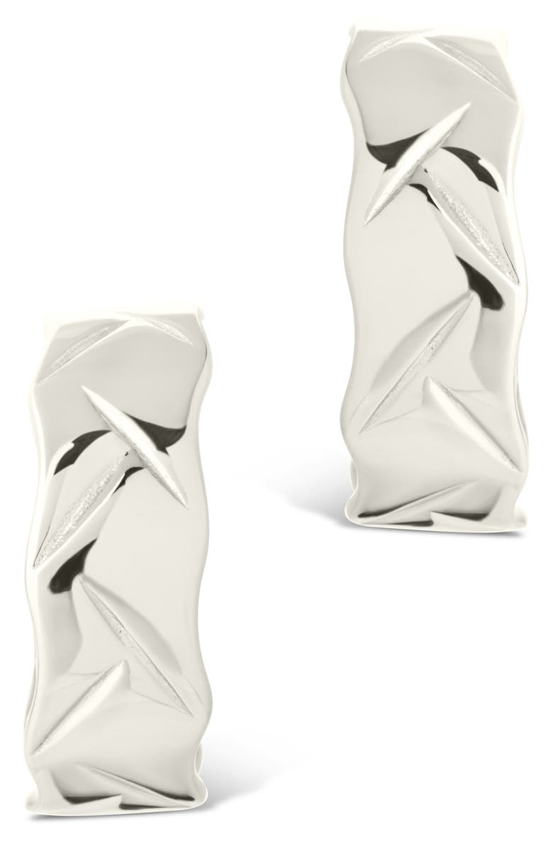 Sterling Forever Ashton Hoop Earrings, Alternate, color, Silver