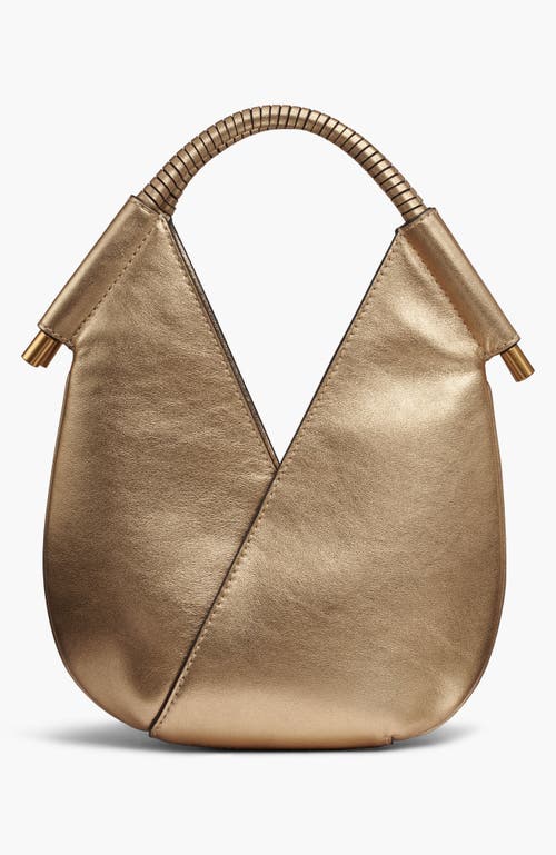 Donna Karan New York Baldwin Metallic Micro Crossbody In Gold