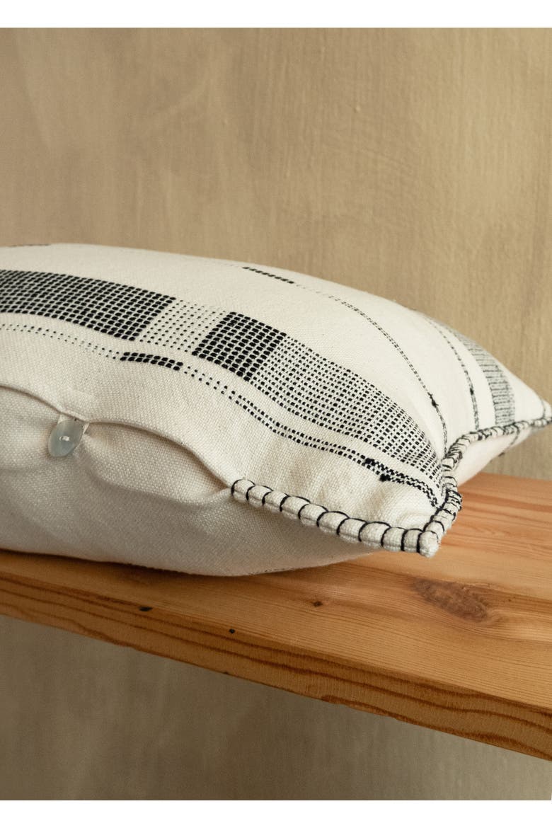 Fulcrum Oversized Cotton Lumbar Pillow - with Insert, Alternate, color, Onyx