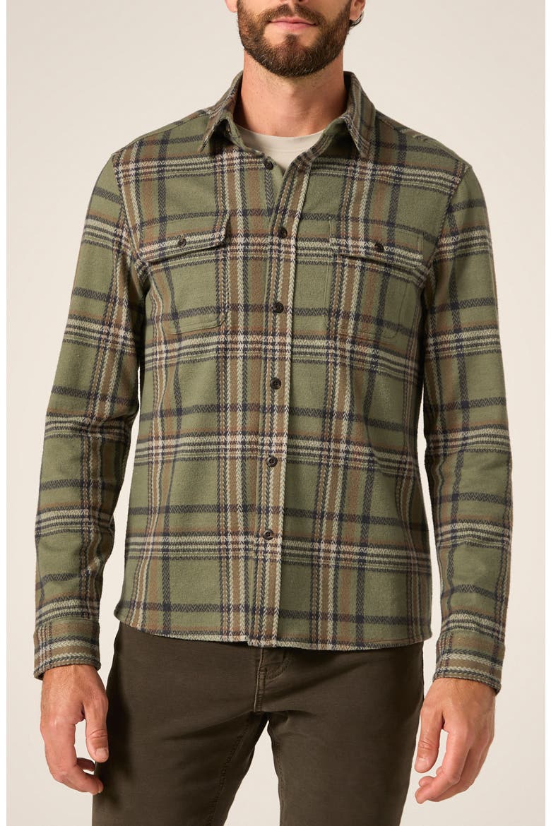 Generation Plaid Performance Shirt, Main, color, BASIL
