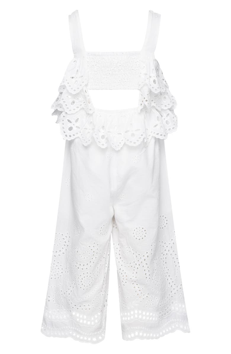 Baby Sara Kids' Eyelet Jumpsuit, Alternate, color,