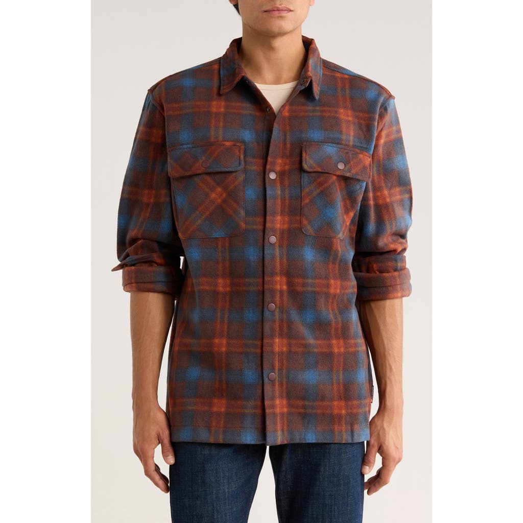 Quiksilver Cold Days Fleece Shirt Jacket In Orange