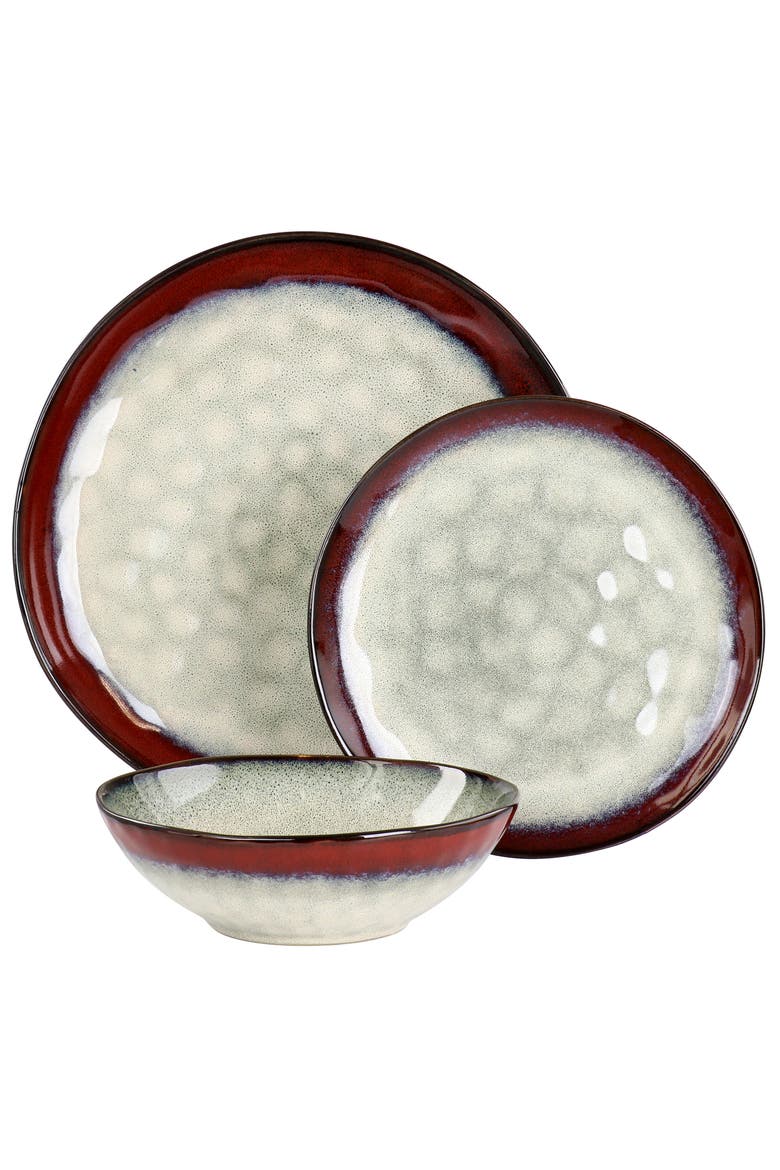 Samara 12 Piece Stoneware Dinnerware Set, Alternate, color, White