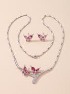 Modenaire Butterfly Necklace and Earrings Set