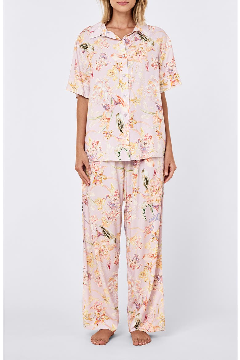 Bailey Floral Print Pajamas, Main, color, SOFT LAVENDER