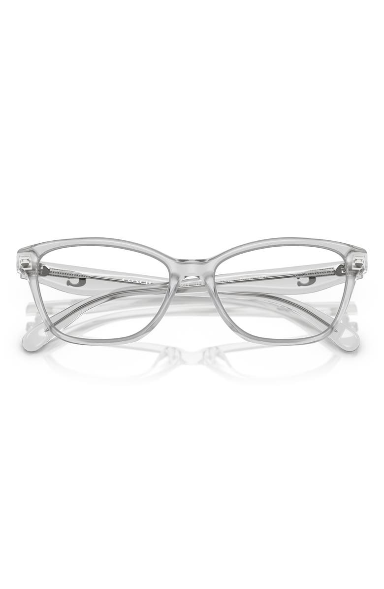 COACH 49mm Pillow Optical Glasses, Alternate, color, Transparent Dove / Demo Lens