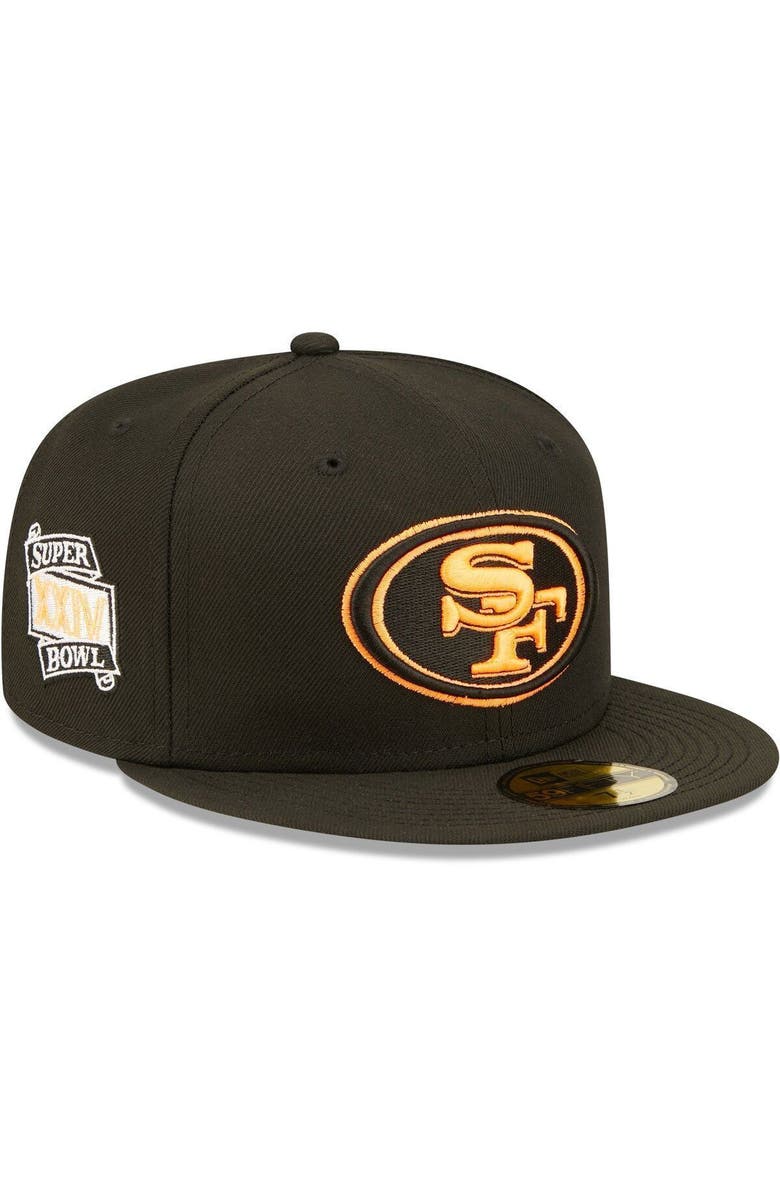 New Era Men's New Era  Black San Francisco 49ers Super Bowl XXIV Summer Pop 59FIFTY Fitted Hat, Main, color, 