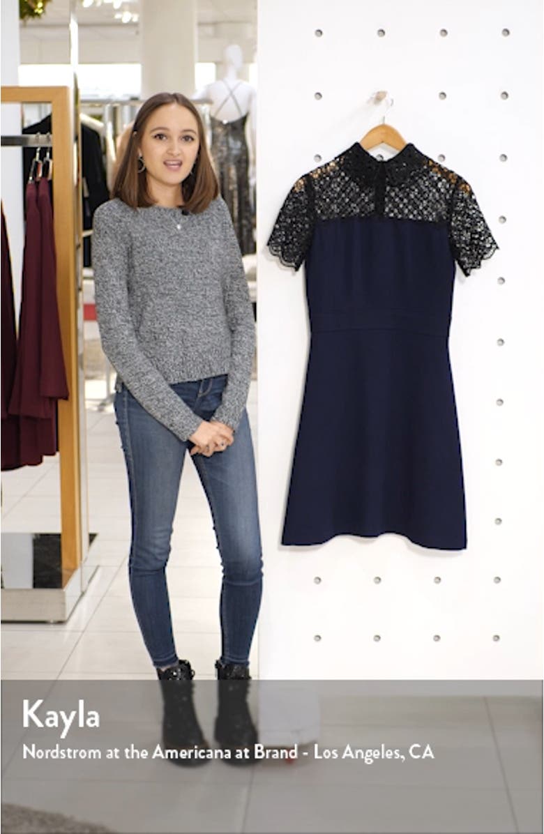 Lace Yoke Collared Dress, sales video thumbnail