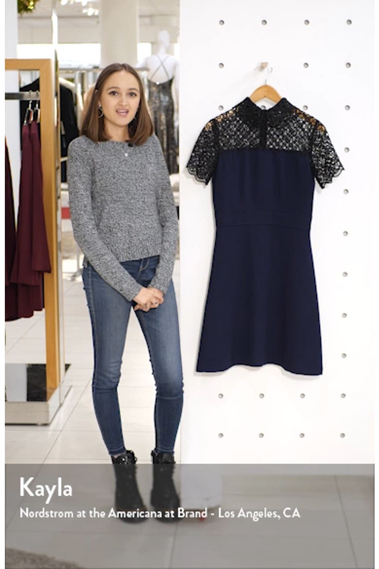 Lace Yoke Collared Dress video