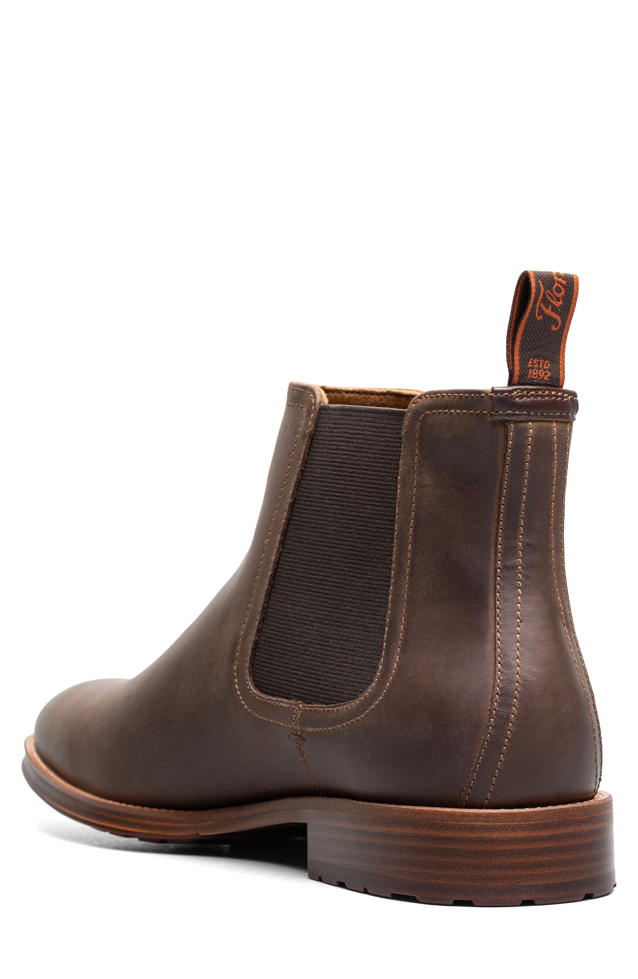 Rucci Lugged Plain Toe Chelsea Boot, Alternate, color, BROWN