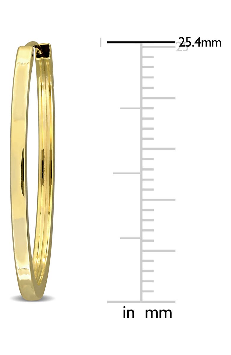 DELMAR Square Tube Hoop Earrings, Alternate, color, Gold