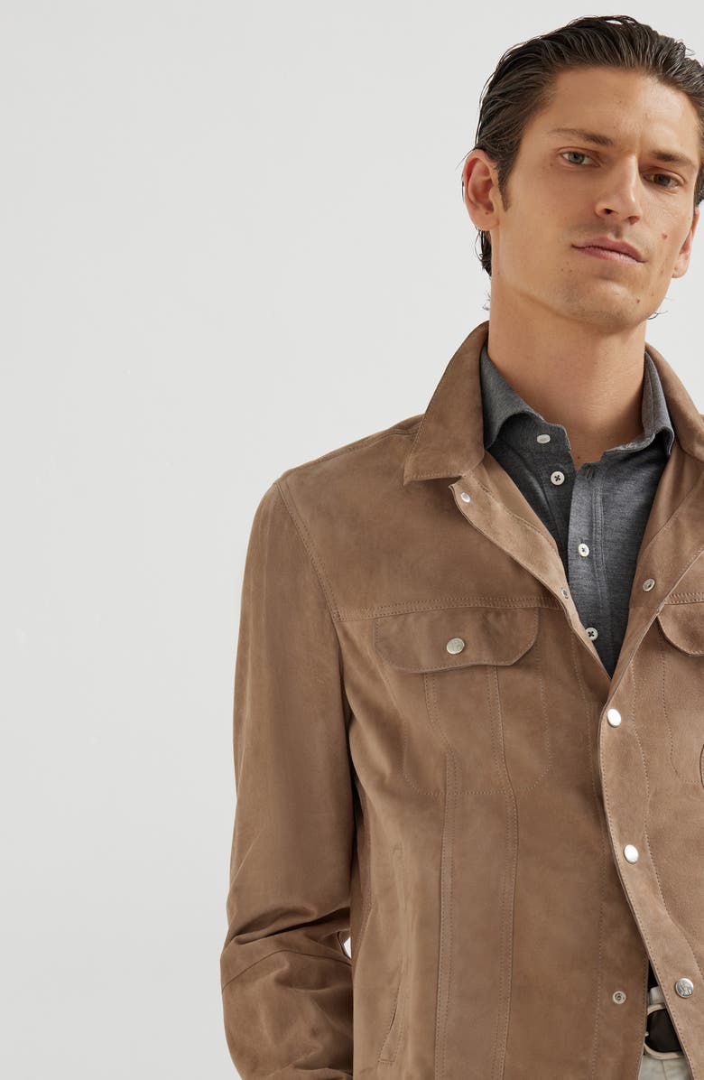 Brunello Cucinelli Jersey polo shirt, Alternate, color, Dark Grey