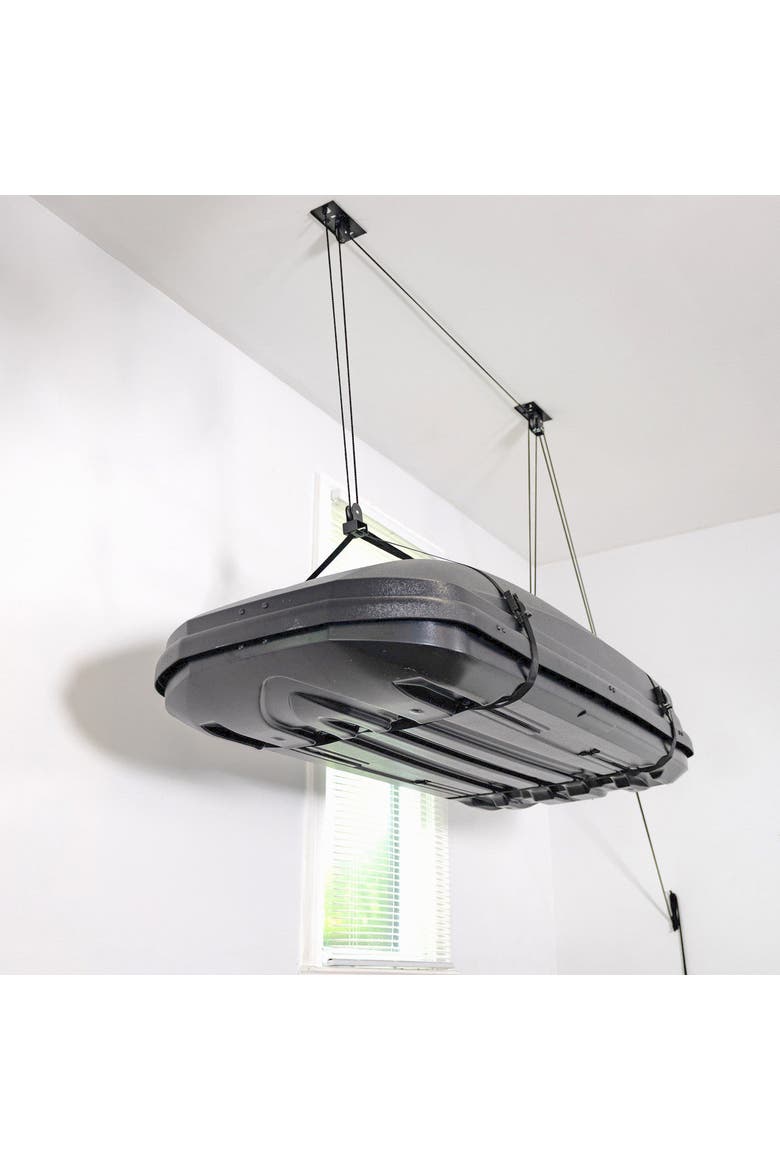 Cargo Box Hoist | Holds up to 150 lbs | Up to 14' Lift, Alternate, color, Black