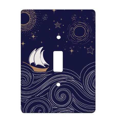 Stormy Seas Ceramic Single Toggle Switchplate