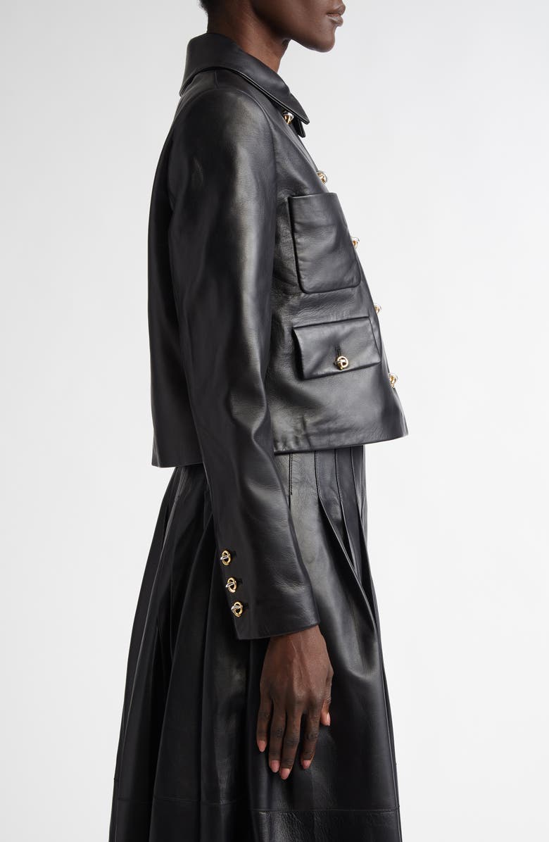 Altuzarra Astley Lambskin Leather Jacket, Alternate, color, 