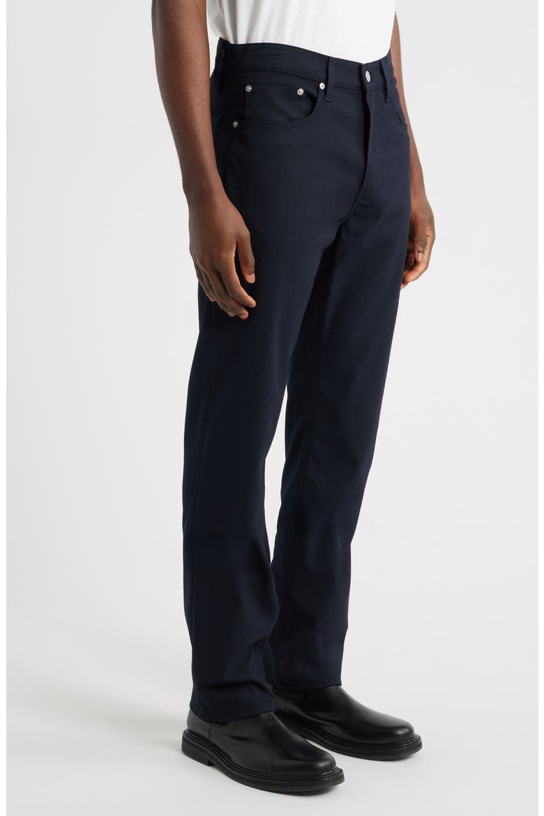 Modern Straight Leg Five-Pocket Twill Pants, Alternate, color, DARK NAVY