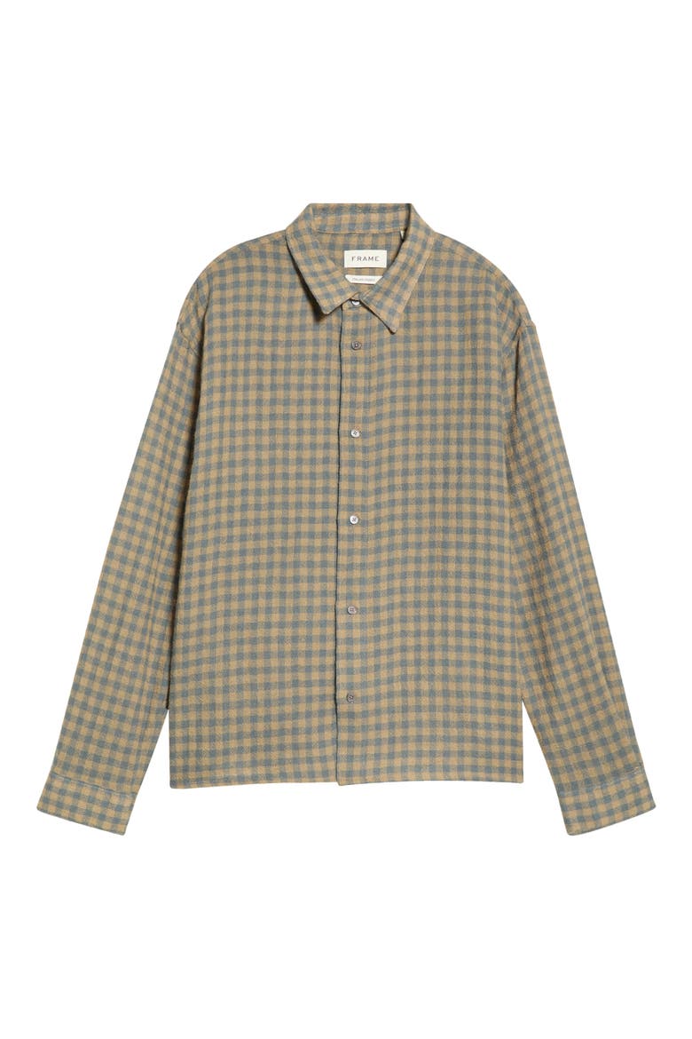 Plaid Wool Button-Up Shirt, Alternate, color, BLUE/ BEIGE PLAID
