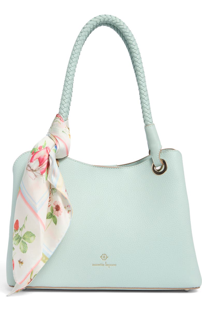 Nanette Lepore Sybil Braided Handle Shoulder Bag, Main, color, Surf Spray