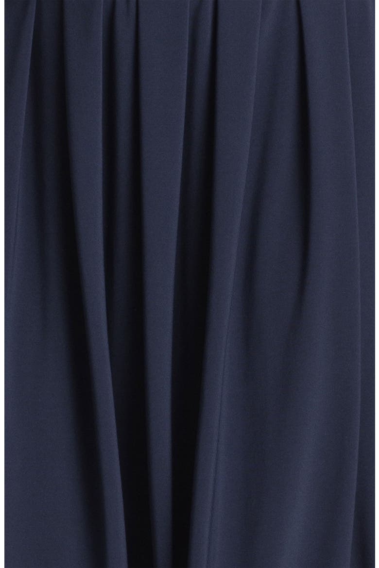 Sleeveless Ruched Matte Jersey Dress, Alternate, color, NAVY