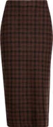 Nordstrom Houndstooth Merino Wool Midi Skirt
