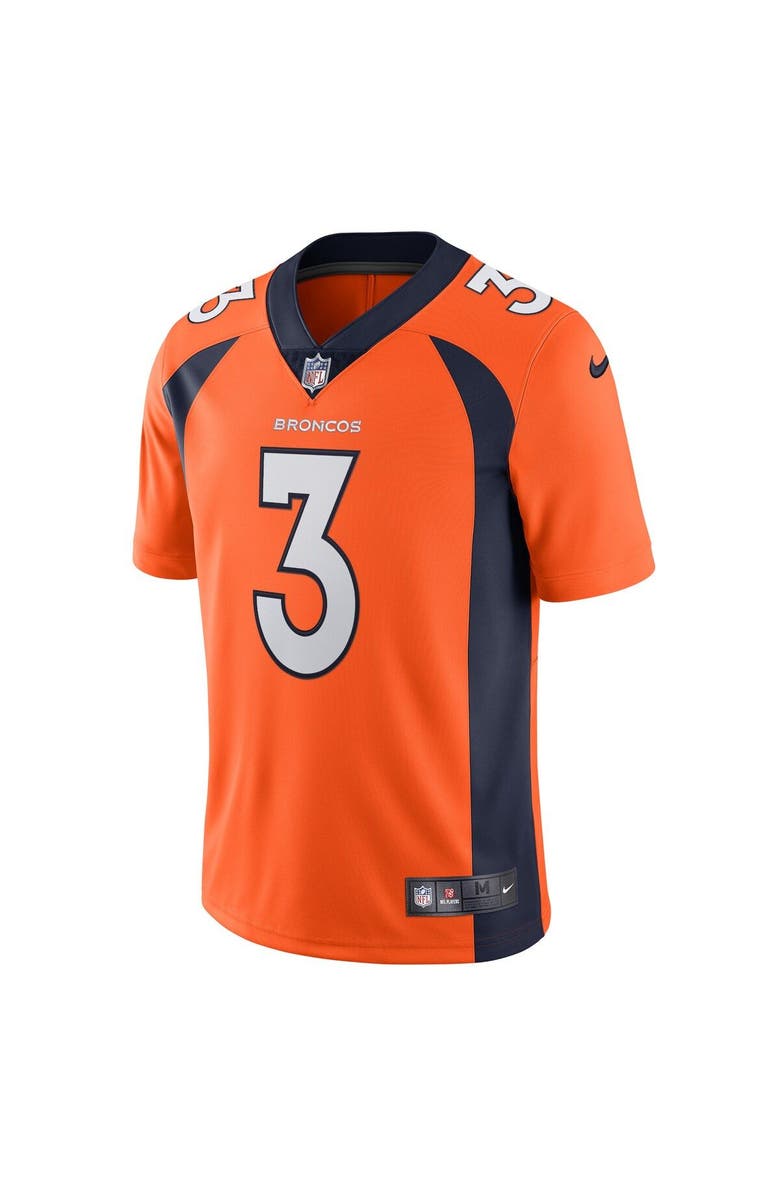 Nike Men's Nike Russell Wilson Orange Denver Broncos Team Vapor Limited Jersey, Alternate, color,