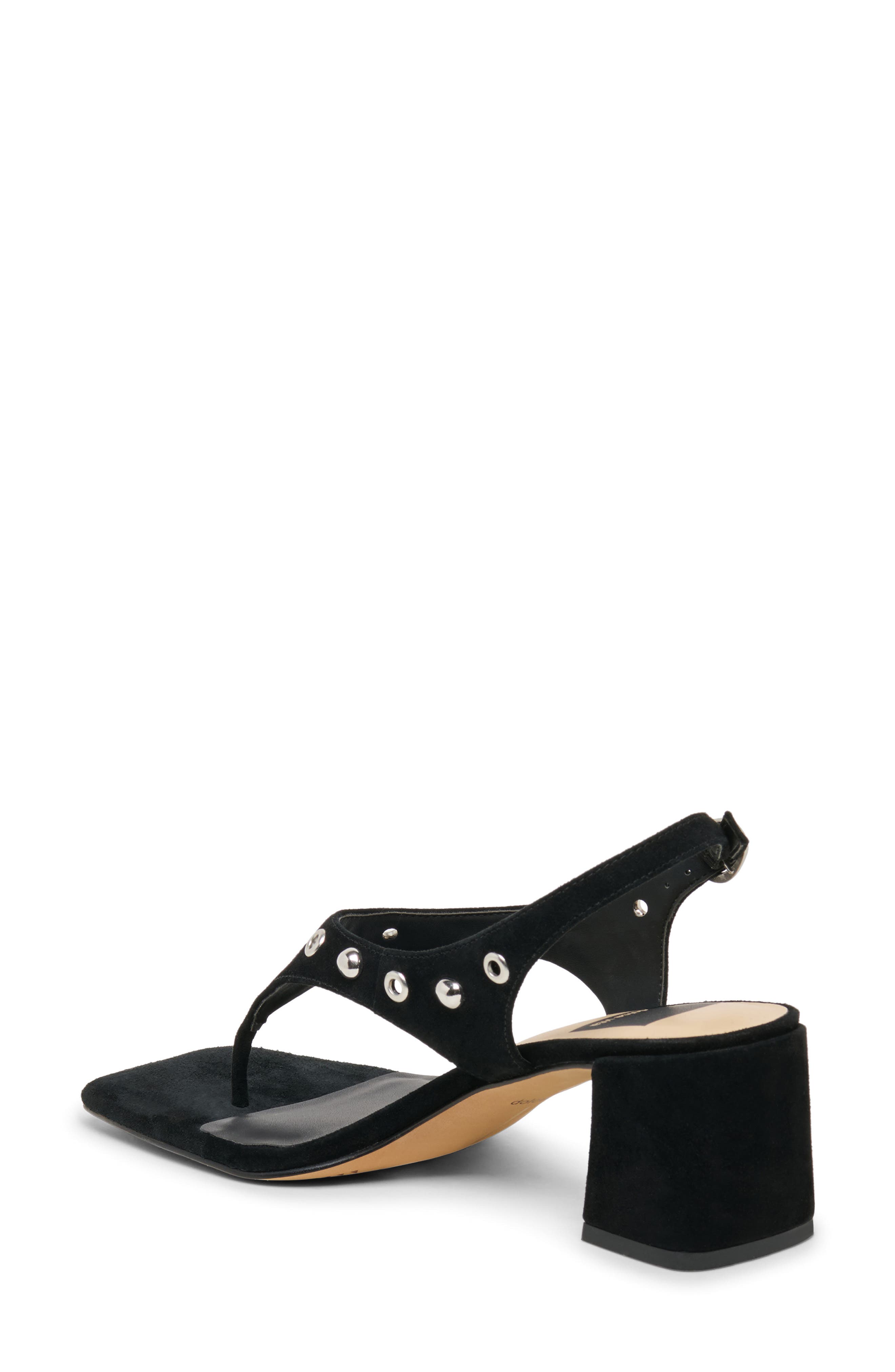 Dolce Vita Yves Stud Slingback Sandal, Alternate, color, Onyx Suede
