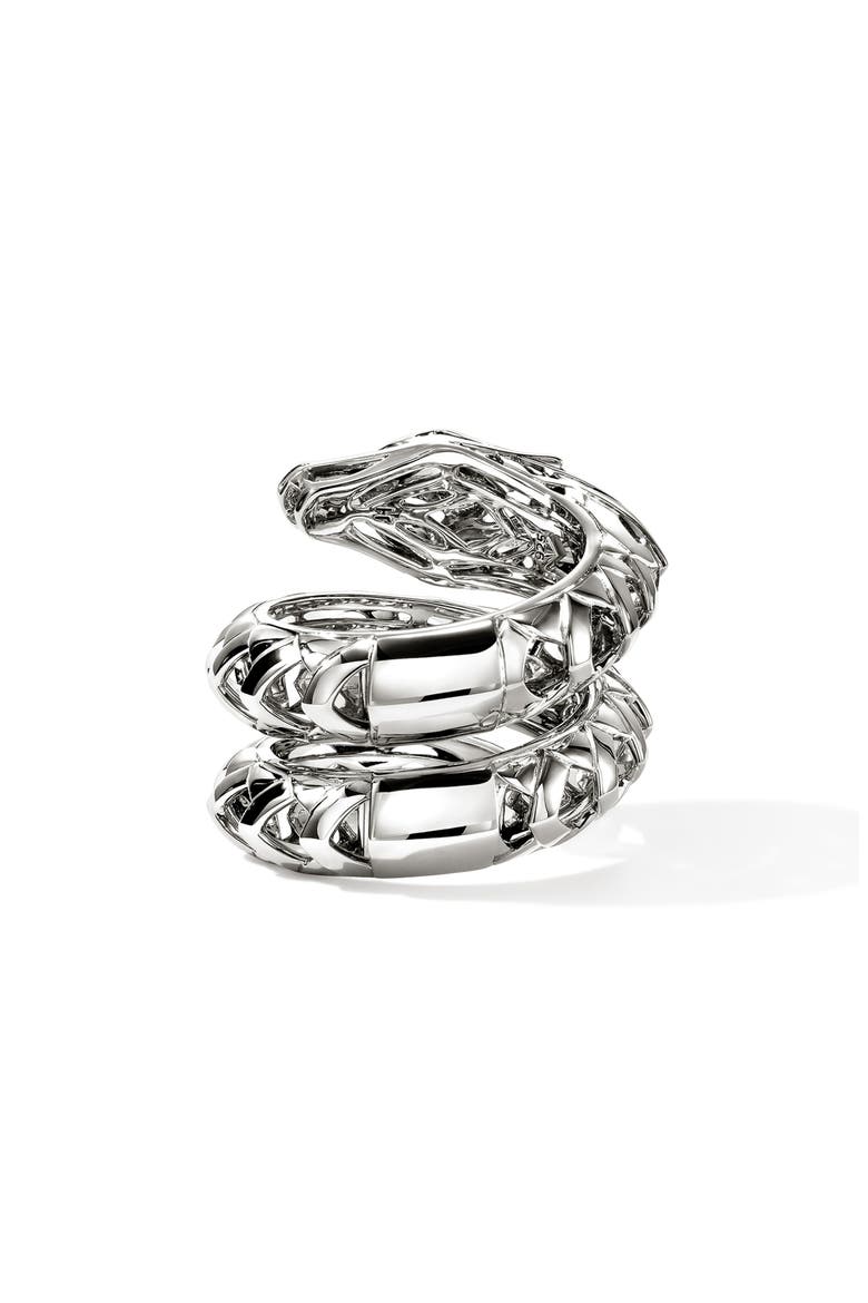 Naga Coil Ring, Alternate, color, SILVER