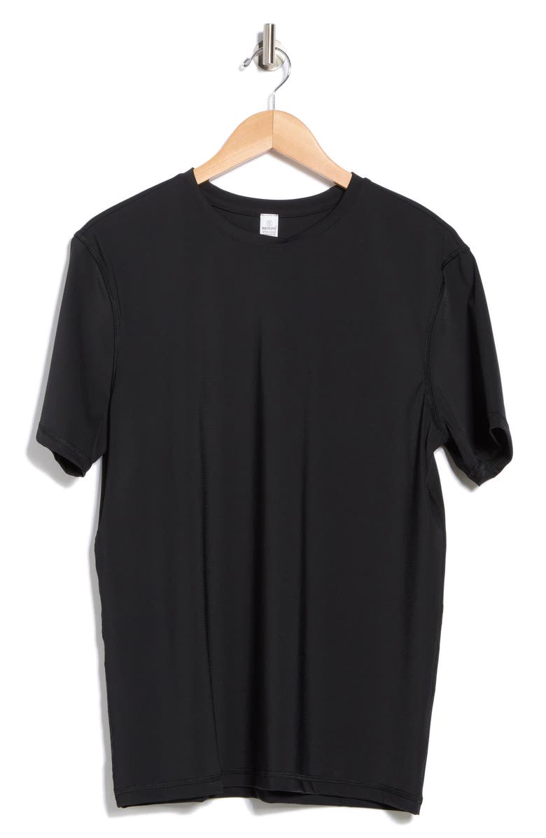 90 DEGREE BY REFLEX Warp Waffle Knit T-Shirt, Alternate, color, Black