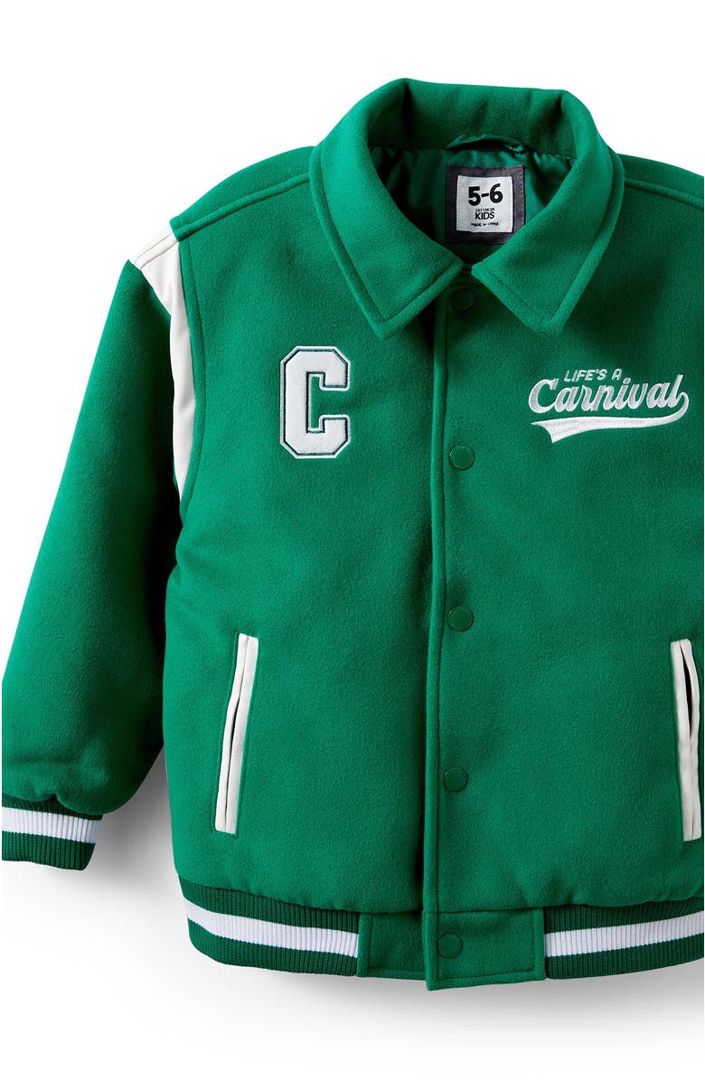 Cotton On Kids Kid's Caleb Coaches Bomber Jacket, Alternate, color, Deep Mint Vanilla Life S A
