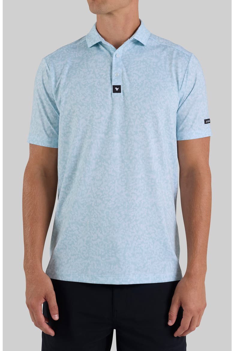 Core Abstract Print Performance Polo, Main, color, BABY BLUE