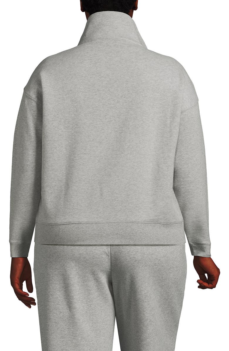 Lands' End Plus Size Serious Sweats Relaxed Long Sleeve Half Zip Sweatshirt, Alternate, color, 