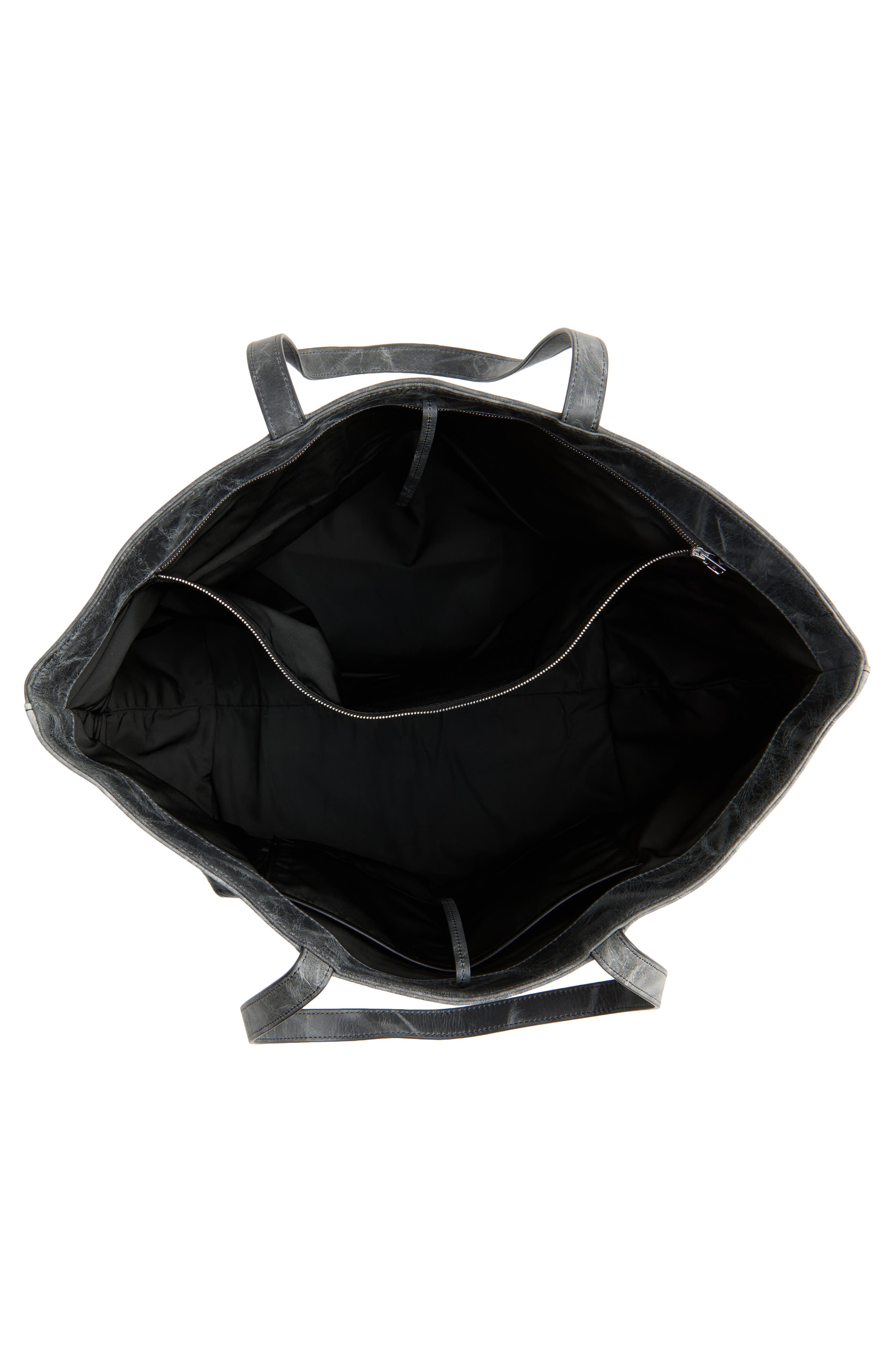 Alexander Wang Punch Logo Distressed Leather Tote, Alternate, color, 