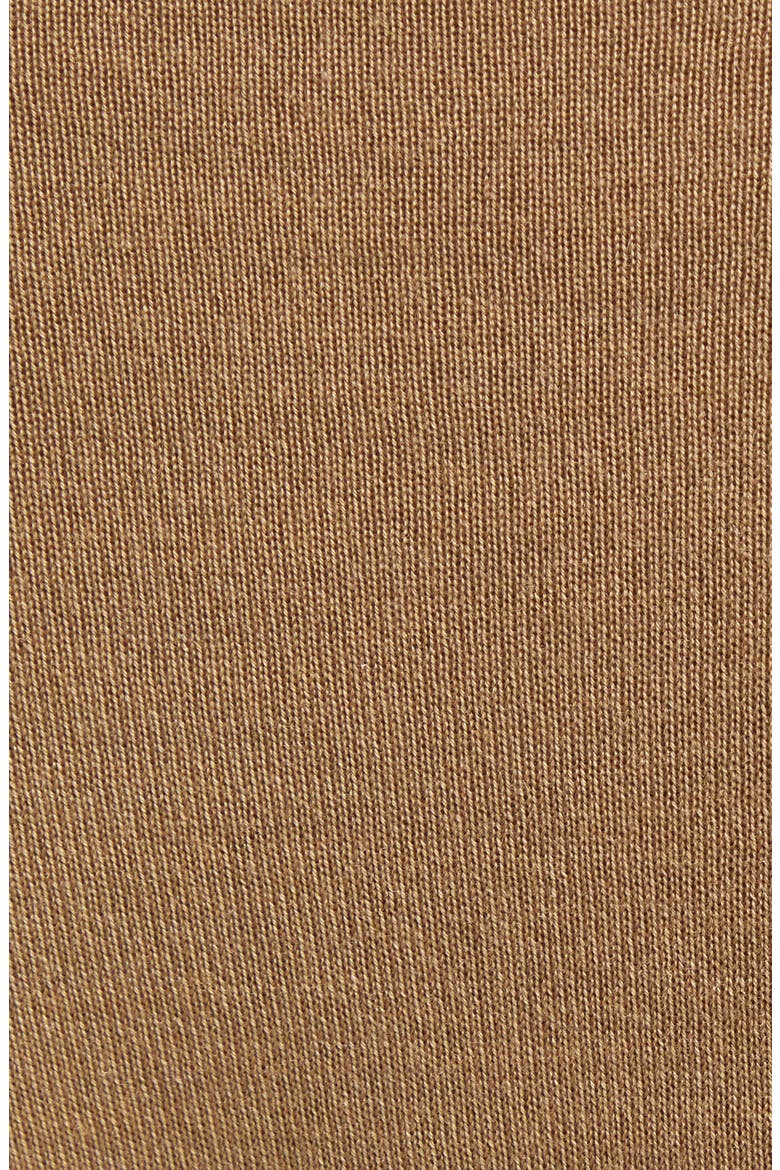 Fine Knit Short Sleeve Cashmere, Virgin Wool & Silk Sweater, Alternate, color, SAND