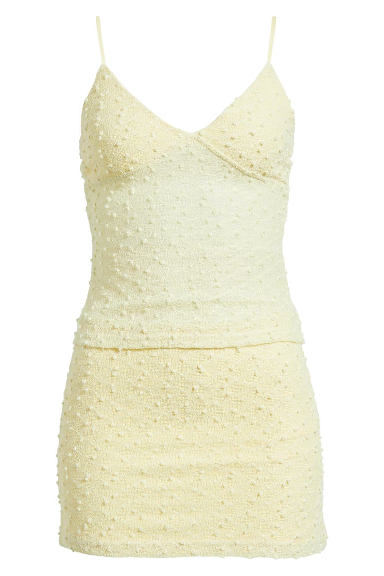 Blazing Heat Textured Camisole & Miniskirt Set, Alternate, color, YELLOW